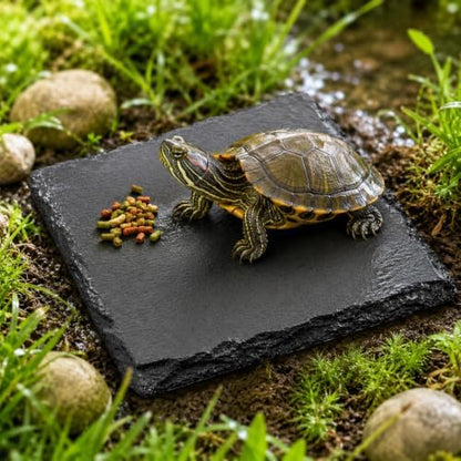 Turtle Slate Rock Reptiles Basking Platform