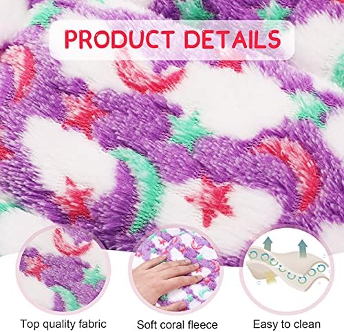 Jetec 3 Pcs Guinea Pig Beds, Fleece Small Animal Mats, Moon, Colorful