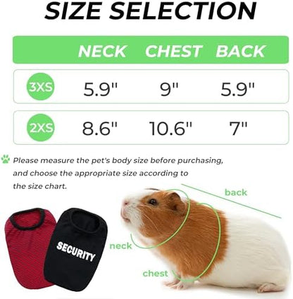 Guinea Pig Clothes (2-Pack), Striped Small Animal Vest T-Shirt