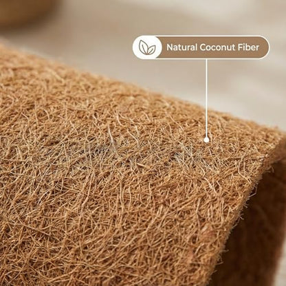 10Pcs Reptile Carpet Mat Chicken Coop Floor Liner Nesting Mat Natural Coconut Fiber Pet Mat Substrate Liner Terrarium Planter Liner for Lizard Turtle Snake Gecko Bearded Dragon Tortoise 12*12"
