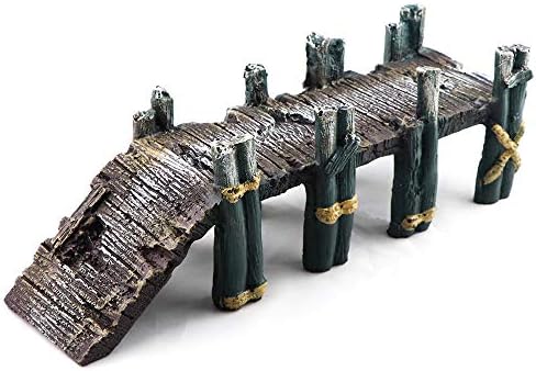 AQUA KT Aquarium Landscape Single-Plank Arch Bridge Drawbridge Rock Decor