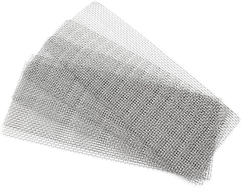 Wire Mesh Pad 5PCS 8 x 20cm / 3.15 x 7.87inch Aquarium Fish Tank Plants Stainless Steel Wire Mesh Pads Moss Nets