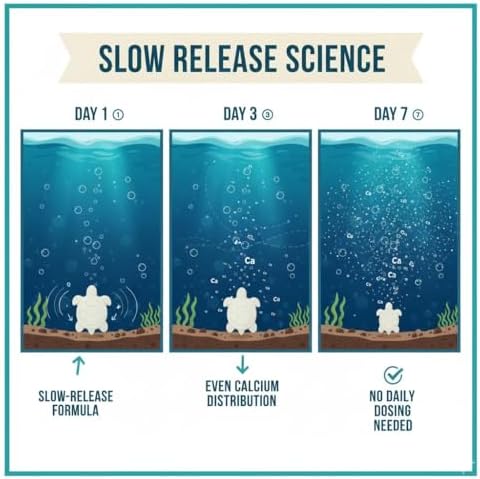 Shellstrong Premium Calcium Block for Aquatic Turtle - Slow Release Water Tank Conditioner - Cuttlebone for Aquarium - Turtle Tank Accessories - 20 Gallon Aquatic Treatment (5 Calcium Blocks)