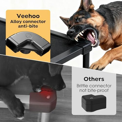 Veehoo Chew Proof Elevated Dog Bed, Padded Indestructible Raised Dog Cot