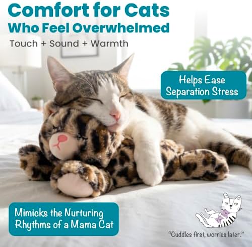 Catstages Calming Kitty Pal Interactive Companion Plush Cat Toy, 11"