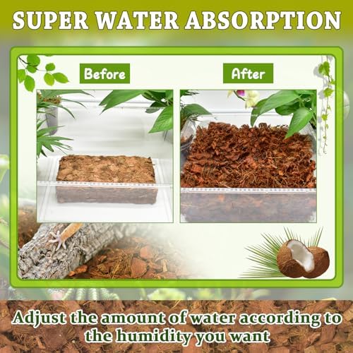 ZeeDix Coconut Husk Chip Substrate for Reptiles, 6 Pack Coconut Husk Mulch