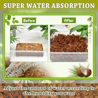 ZeeDix Coconut Husk Chip Substrate for Reptiles, 6 Pack Coconut Husk Mulch