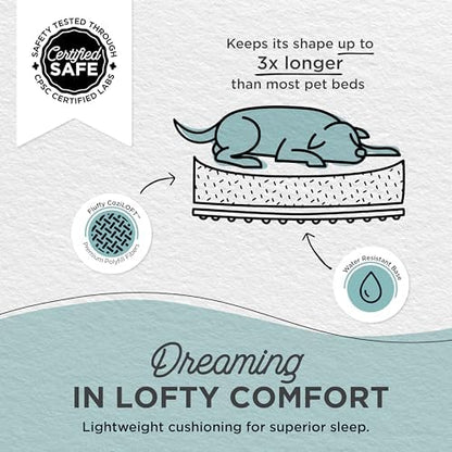 Best Friends by Sheri Patterned Lux Faux Fur Calming Donut Dog Bed, Gray, Small, 23x23