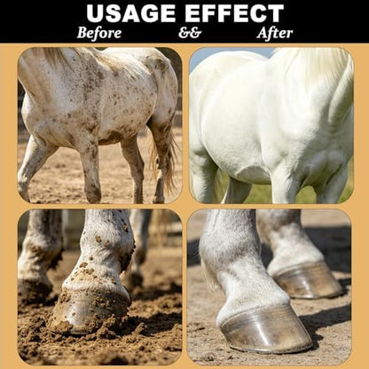 3 Pcs Horse Groomer Sponge Scrubber, Deep Cleaning Scrubber & Massager for Horses