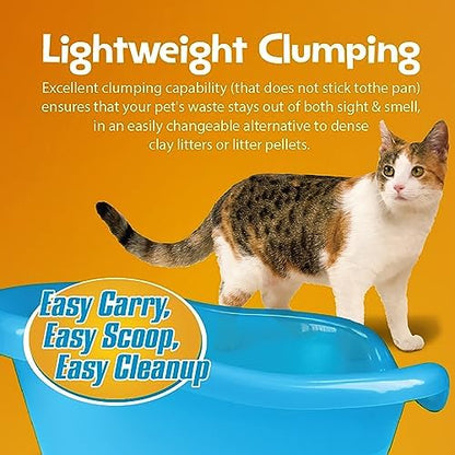 SmartCat All Natural Clumping Corn + Wheat Cat Litter, 20 Pound (320oz - 1 Pack) - Unscented and Clay Free