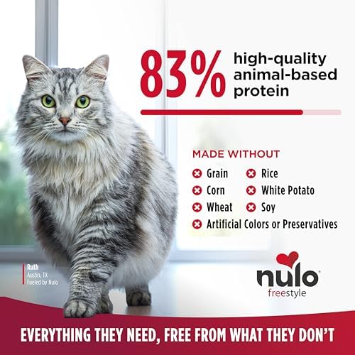 Nulo Freestyle Cat & Kitten Dry Food - Chicken & Cod Recipe, High Protein Grain Free Cat Food, Natural Kibble with Probiotics & Omega Fatty Acids, 4lb Bag