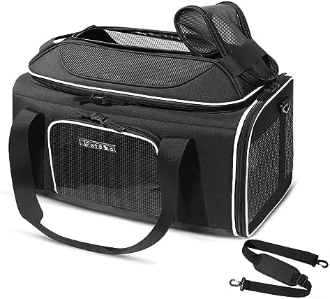 Petskd Top-Expandable Small Pet Carrier 17"x12"x8.5" Airline Approved