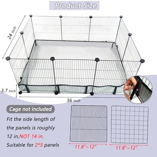 DZWLKJ Guinea Pig Cage Liner Tarp Bottom Waterproof and Washable Base Also for Rabbits, Bunny, Chinchesillas, Hedgehog, Ferrets and Other Small Animals(24x36 inches)