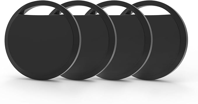 Air Tracker Tags 4 Pack Smart Tag Bluetooth Trackers Work with Apple Find My (iOS Only), Lightweight Tag Prevent Loss of Luggage Wallets Keys Bags,Replaceable Battery,IP67 Waterproof