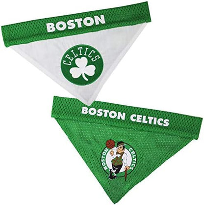 Pets First NBA Boston Celtics Reversible Bandana Size XX-Large for Dogs & Cats. 2 Sided Sports Bandana, Premium Embroidery Team Logo, Many NBA Teams Available