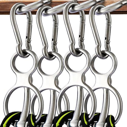 4PCS Horse Tie Ring, Safe Tie Horse Supplies, Humane Way Tie Ring, Magnetic Ring for Tying and Retracting, Helps Horse Pull Back and Releases Stress from The Horse