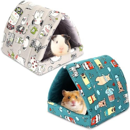 UPINS 2 Pack 9.8 inches Guinea Pig Bed,Guinea Pig Hideout