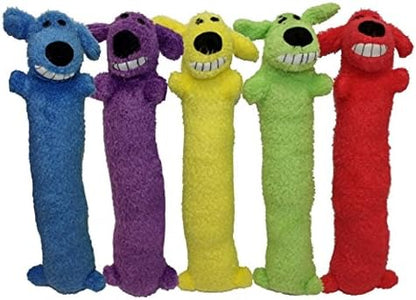 Multipet Original Loofa Dog Plush Toy - Squeaky Toy for All Dogs - Extra Soft Plush - Stuffed Animal Dog Toys for Playing (1 Count, 24”, Random Color Surprise)
