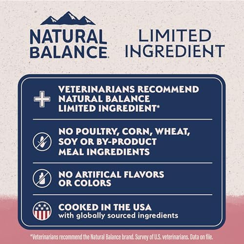 Natural Balance Limited Ingredient, Salmon & Brown Rice, 4 lb