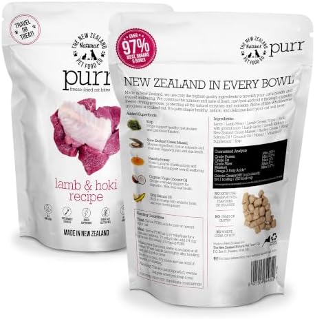The New Zealand Natural Pet Food Co. Purr Lamb and Hoki Freeze Dried Recipe