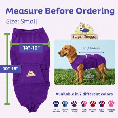 Surgi Snuggly Dog Surgery Recovery Suit, Cone Alternative, Spay/Neuter S