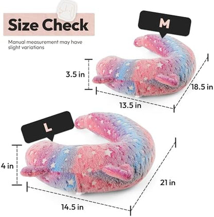 Calming Dog Pillow, Glow in The Dark, Soft Question Mark Shape for Dogs, Kids, Adults - Washable, Cozy Body Pillow Bed Gift (L Pink)