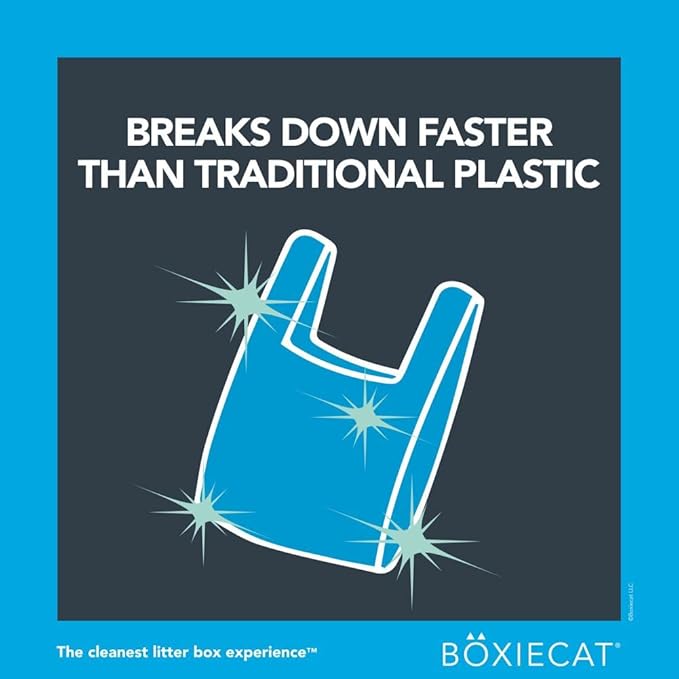 Boxie Cat Litter 16 Lb Clumping Clay + Cleanup Bundle - Boxiecat Premium Clumping Clay Cat Litter - Gently Scented Formula | Boxiecat Scoop & Tie Cat Litter Waste Bags