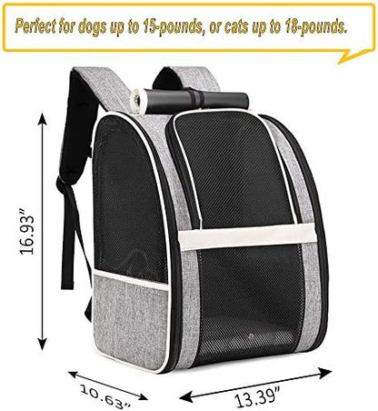 Texsens Innovative Traveler Bubble Backpack Pet Carriers for Cats and Dogs