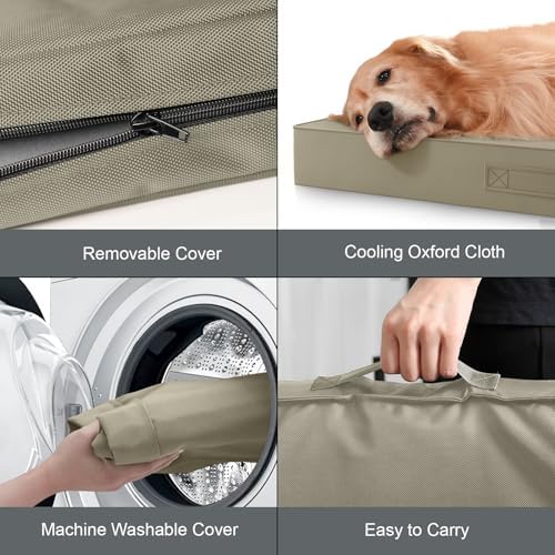 Waterproof Orthopedic Dog Crate Bed for Small Dogs & Cats