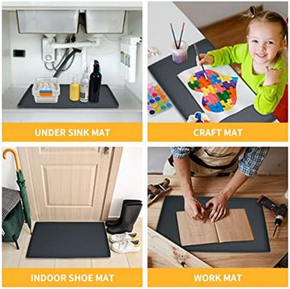 Silicone Dog Food Mat Waterproof Pet Feeding Tray for Small Medium Dogs