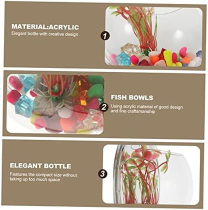 Wall Bowl Wall Hanging Fish Bowl Fish Bowls for Centerpieces Hanging Hydroponic Planter Wall Fish Tank Acrylic Vase Indoor Acrylic Vases Large Water Tank