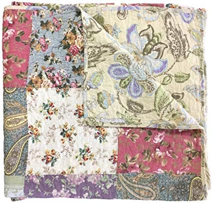 Greenland Home Blooming Prairie Quilted Patchwork Throw