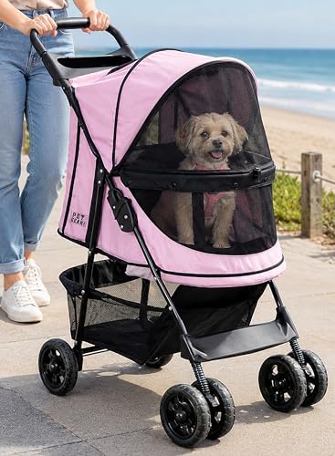 Pet Gear No-Zip Happy Trails Pet Stroller for Cats/Dogs, Himalayan Salt