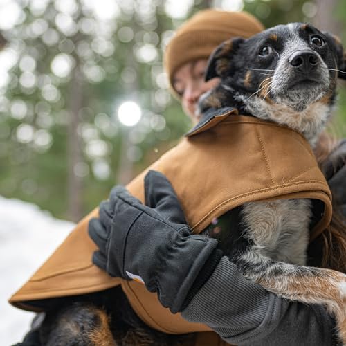 Carhartt Firm Duck Dog Chore Coat, Insulated Weather Resistant Jacket for Cold and Windy Conditions, Carhartt Brown, Large