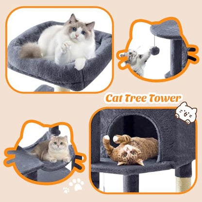 44 Inch Small Cat Tree Tower for Indoor Cats and Kittens