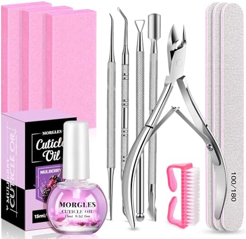 MORGLES Nail Care Kit, 13 Pcs Manicure and Pedicure Tools Kit