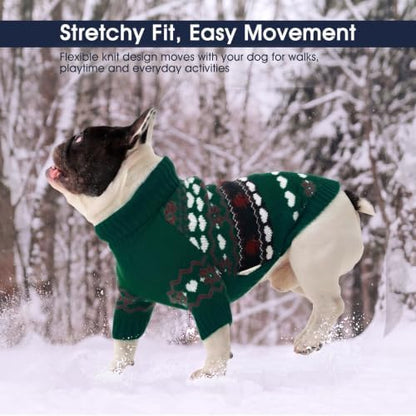 XXL Dog Sweater for Large Dogs Christmas, Turtleneck Knit Pullover, 2XL