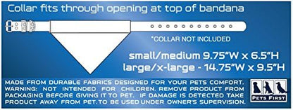 Pets First Pet Bandana. 2 Sided Home & Away Sports Bandana with a PREMIUM Embroidery TEAM Logo, Large/X-Large
