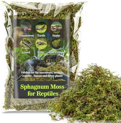 Sukh Sphagnum Moss for Reptiles - Terrarium Reptile Moss Substrate, 6.3 OZ