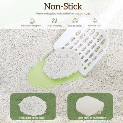 EZSKUUP Non-Stick Bottom Tofu Cassava Cat Litter, Ultra Clumping 2Pack,18Lb