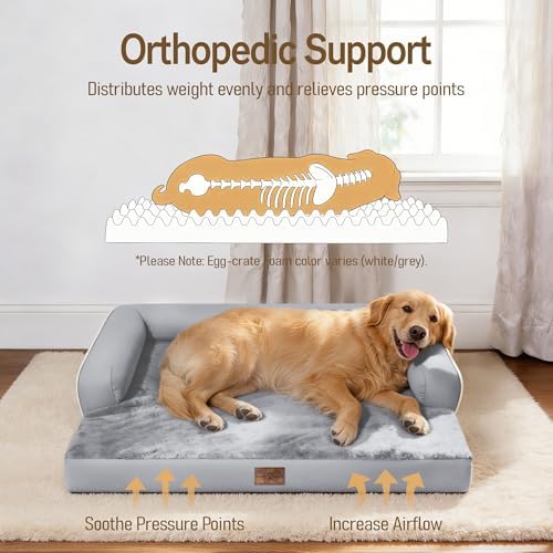 Comfort Expression Orthopedic Waterproof Jumbo Dog Bed for Giant Dogs