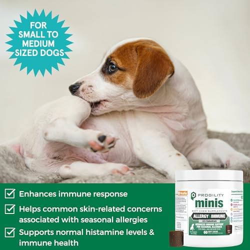 Progility Mini Advanced Allergy & Immune Supplement for Dogs, Probiotics
