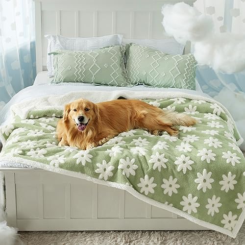 LE SURE Waterproof Blanket for Bed Cute Cozy 3D Jacquard, Twin（60x80）