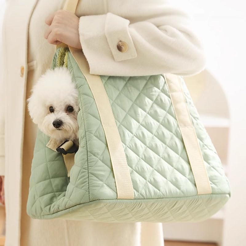 2-in-1 Convertible Pet Carrier & Bed, Soft-Sided Portable Travel Tote with Safety Tether, Pet Car Seat, for Small Dogs & Cats, Soft Plush Inner Lining, Ideal for Car Travel, Shopping