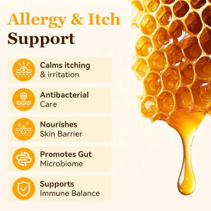 Manuka Honey for Dogs – Extra Strength Allergy & Anti-Itch Support with Manuka Honey, Quercetin, Colostrum, Kelp, Krill Oil & Probiotics – 120 Soft Chews