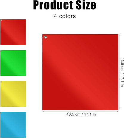 4pcs Horse Training Flag, 5.25 Feet Red Telescopic Flag Poles with 17.1x17.1inch Retractable Horse Training Equipment Horse Flag (Four Colors)