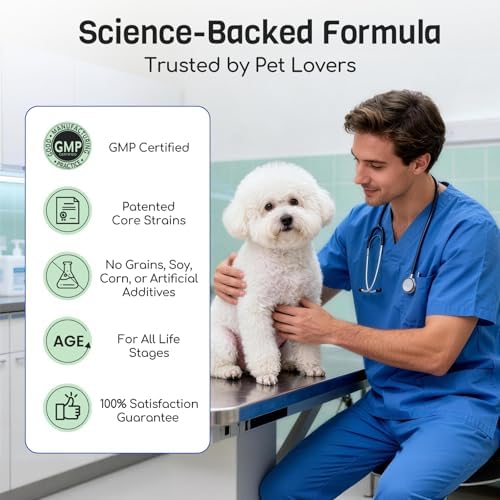 Probiotics for Dogs, 10B CFU, Digestive Health, 180 Chews