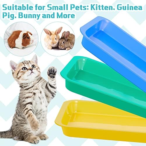 3 Pcs Kitten Litter Pan Classic Color 15.1 x 12 x 1.4 Inch