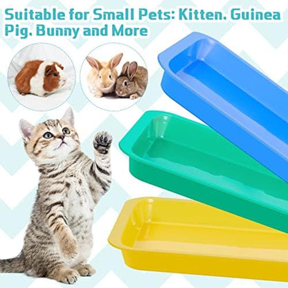 3 Pcs Kitten Litter Pan Classic Color 15.1 x 12 x 1.4 Inch
