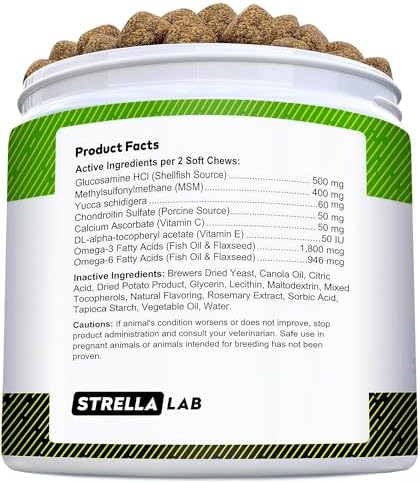 Advanced Glucosamine for Dogs, Chondroitin & MSM Hip Joint Supplement Chews